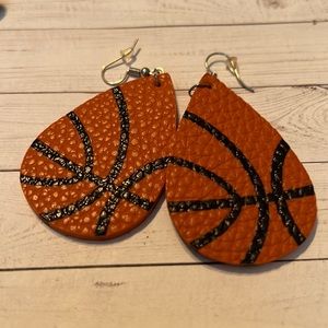 Textured Basketball Earrings AAU